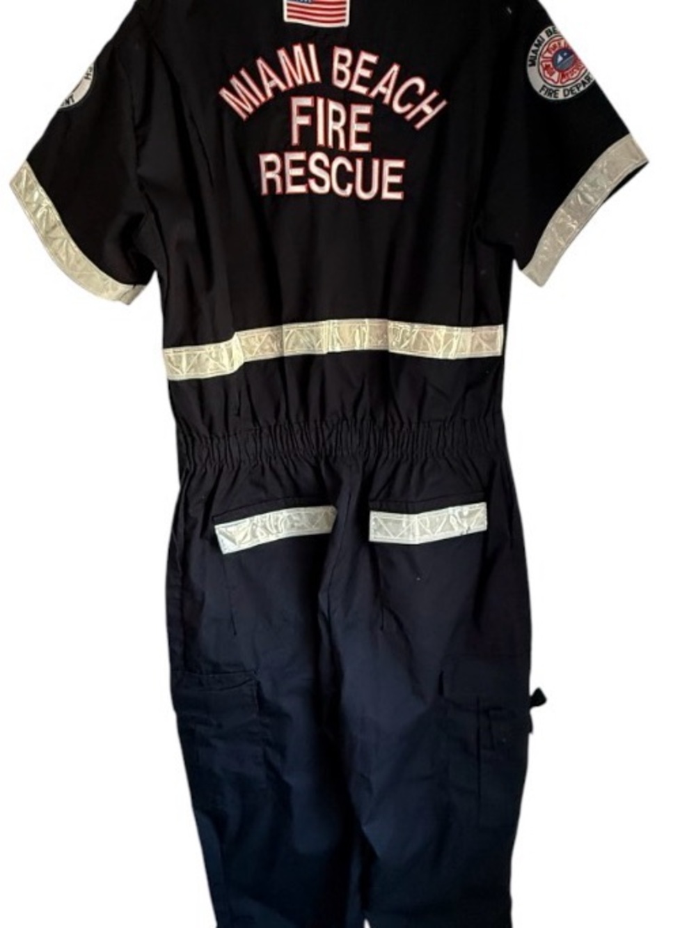 Miami Beach Fire Rescue Black Coverall Jumpsuit